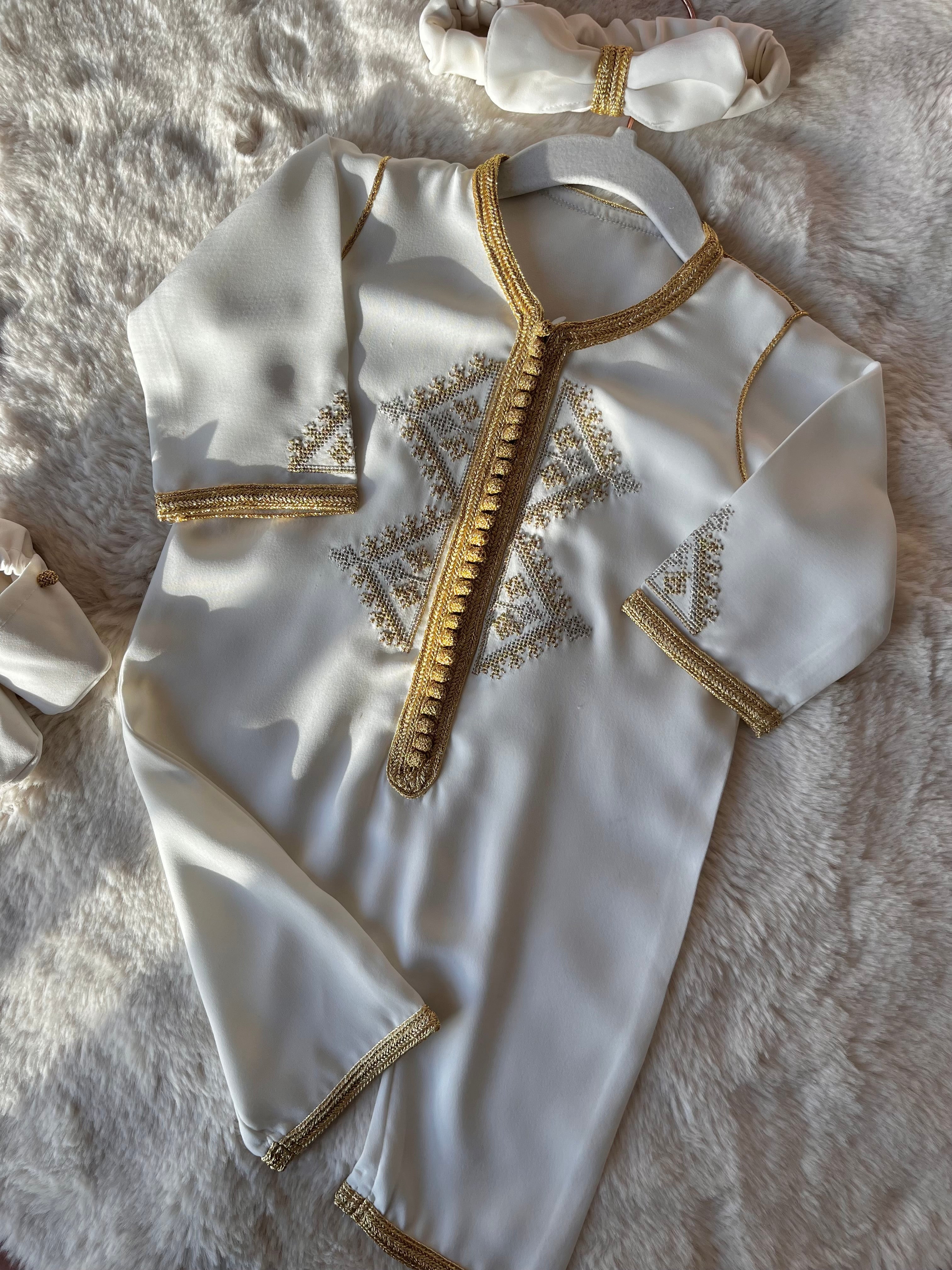 Grenouillère brodée Safia or