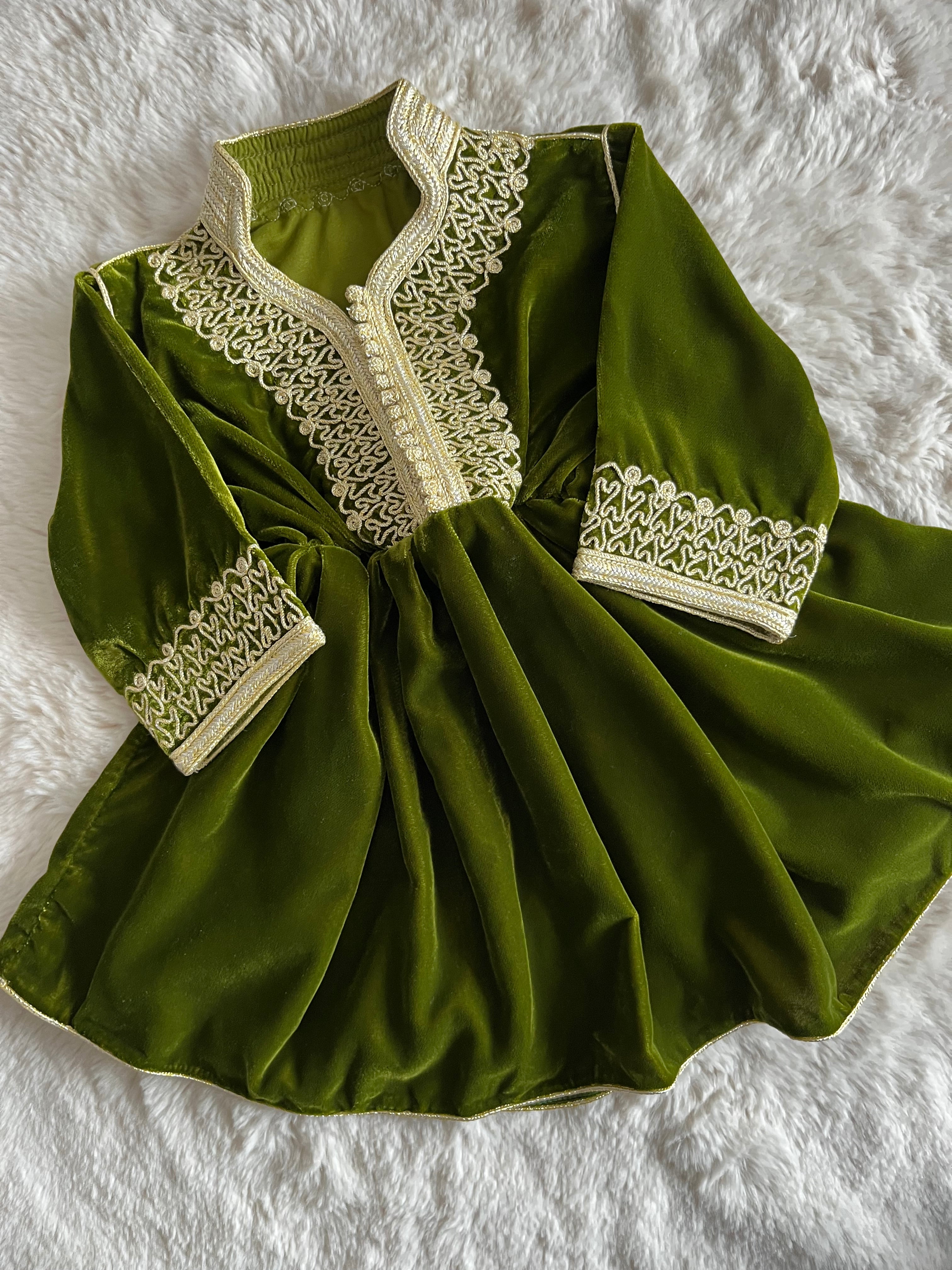 Caftan robe Zya vert