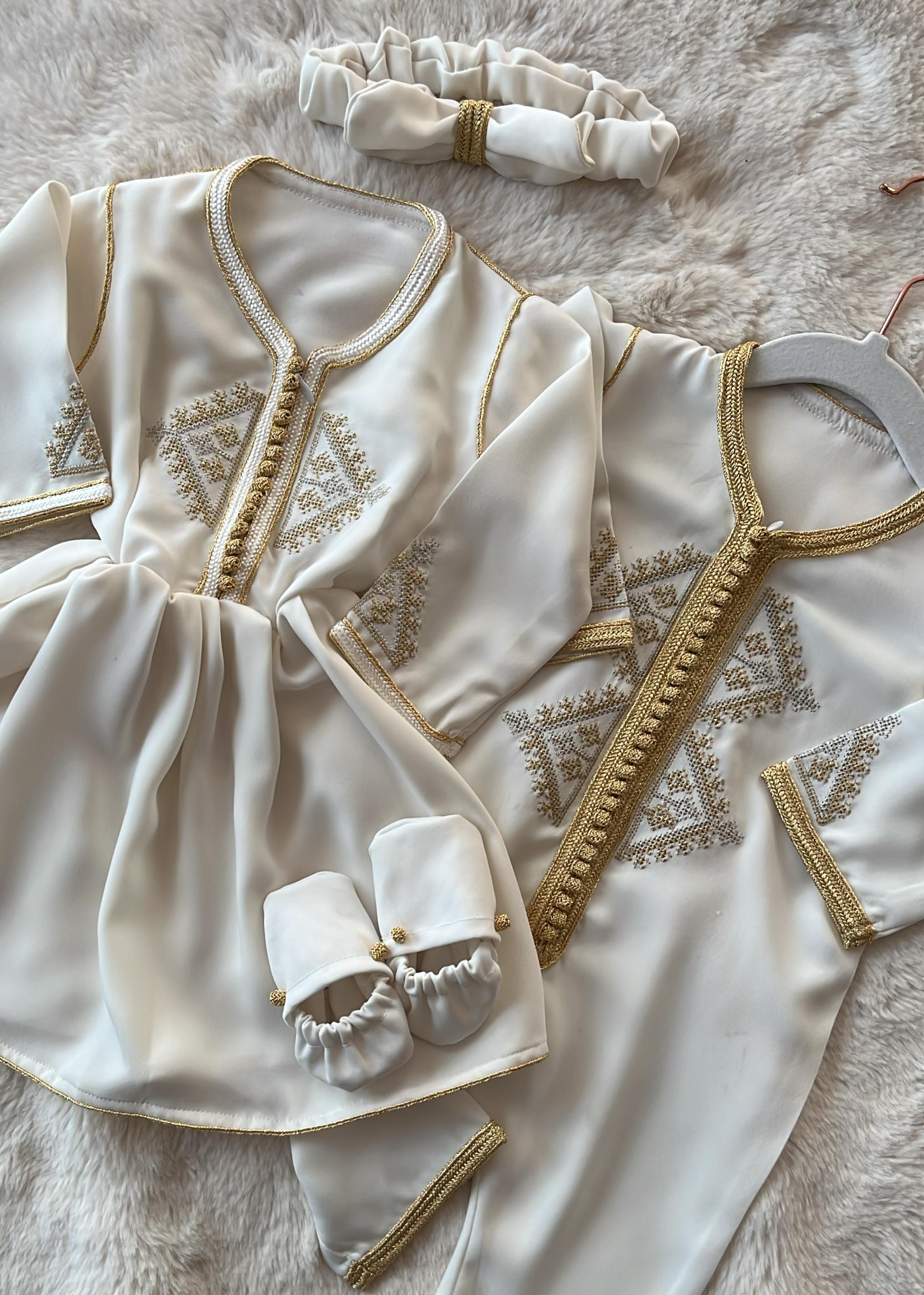 Grenouillère brodée Safia or