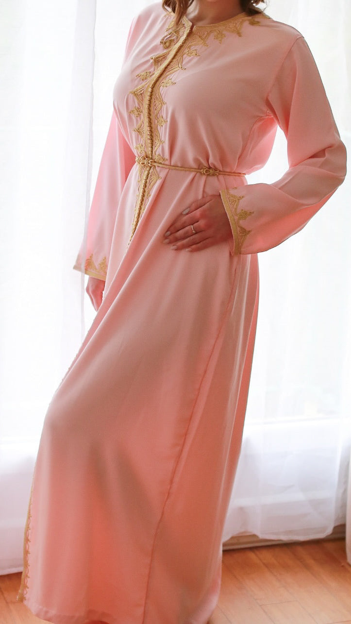 Caftan Kahina baby pink