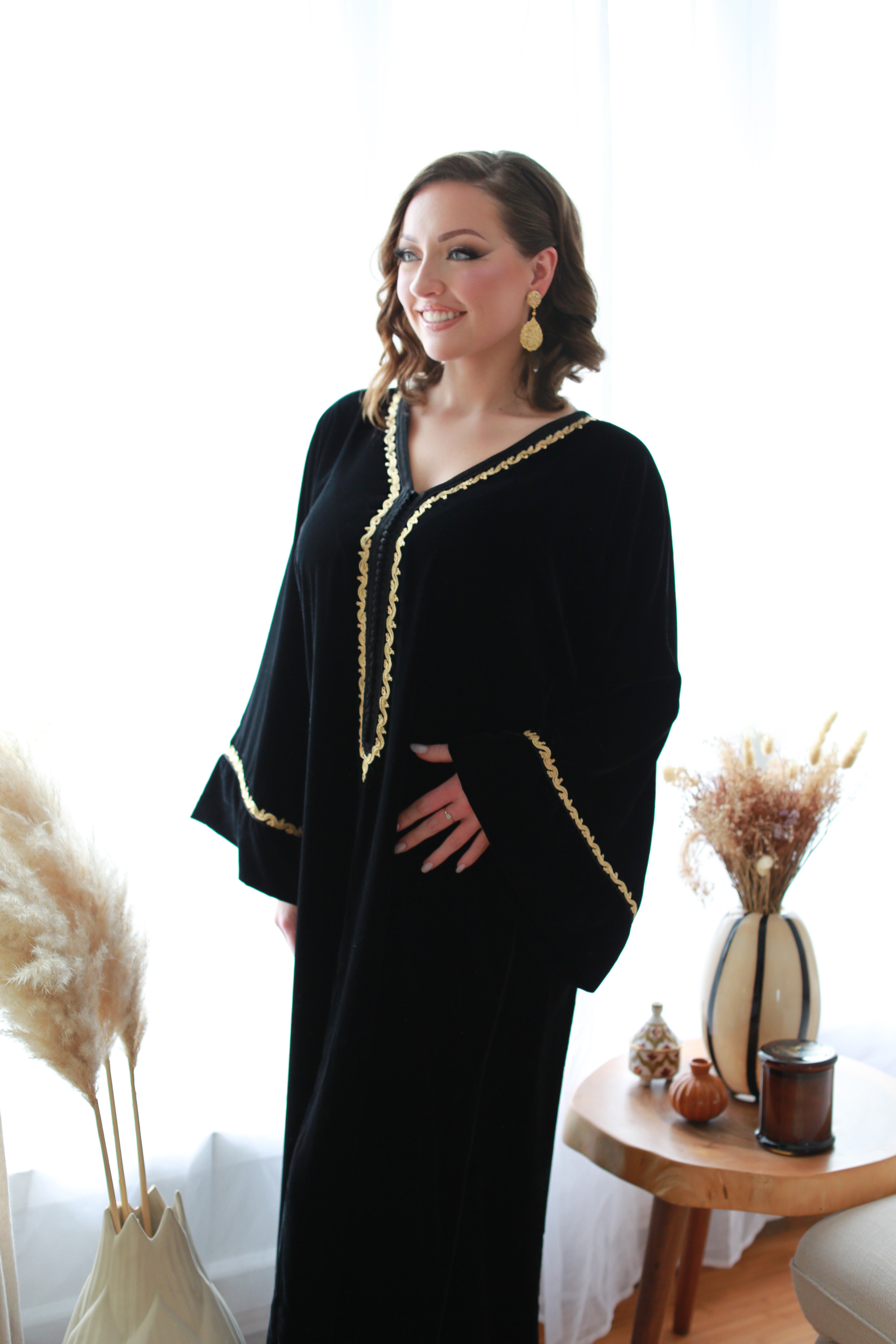 Gandoura Rita velours noir