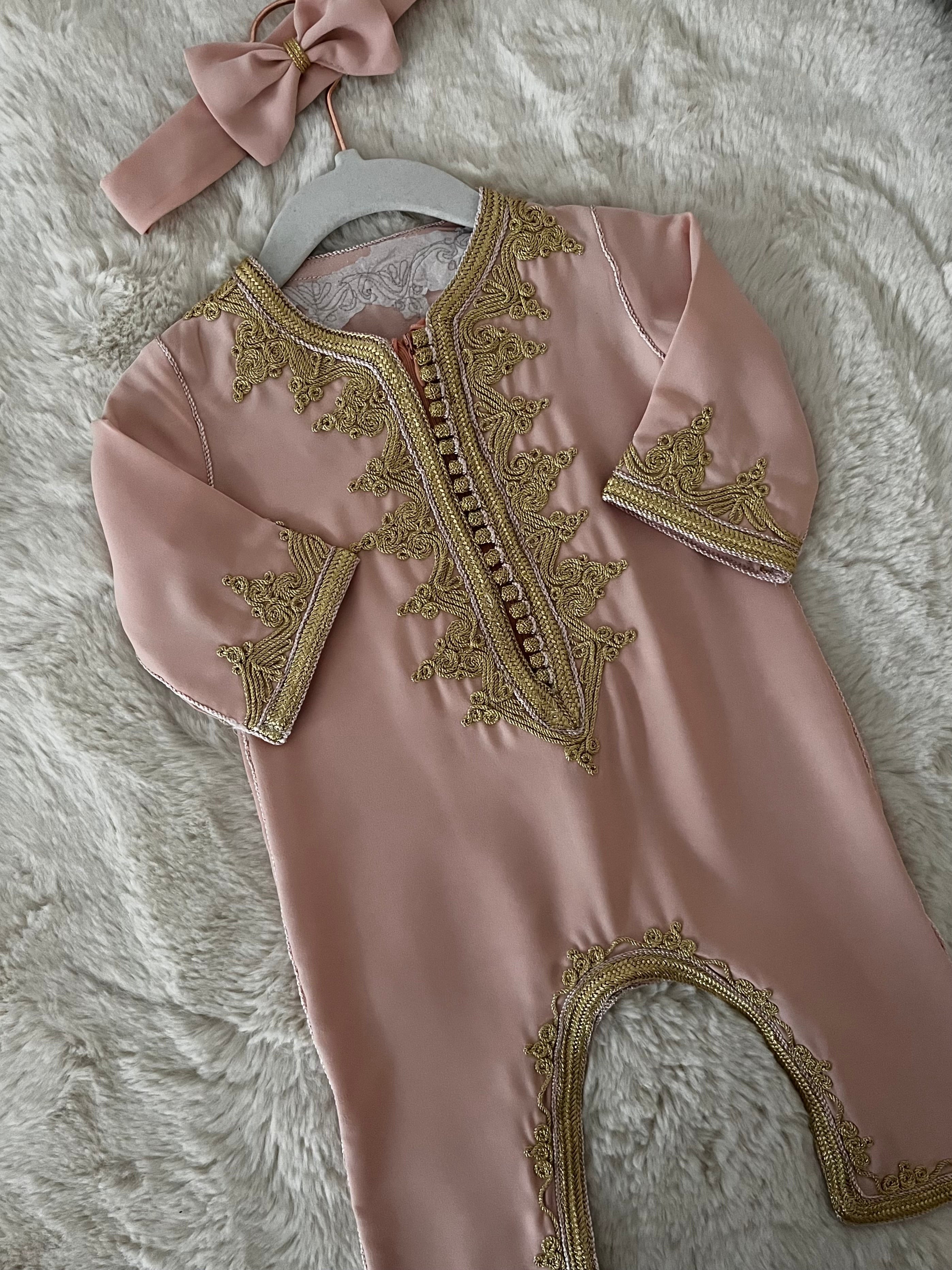 Grenouillère Kahina rose bébé