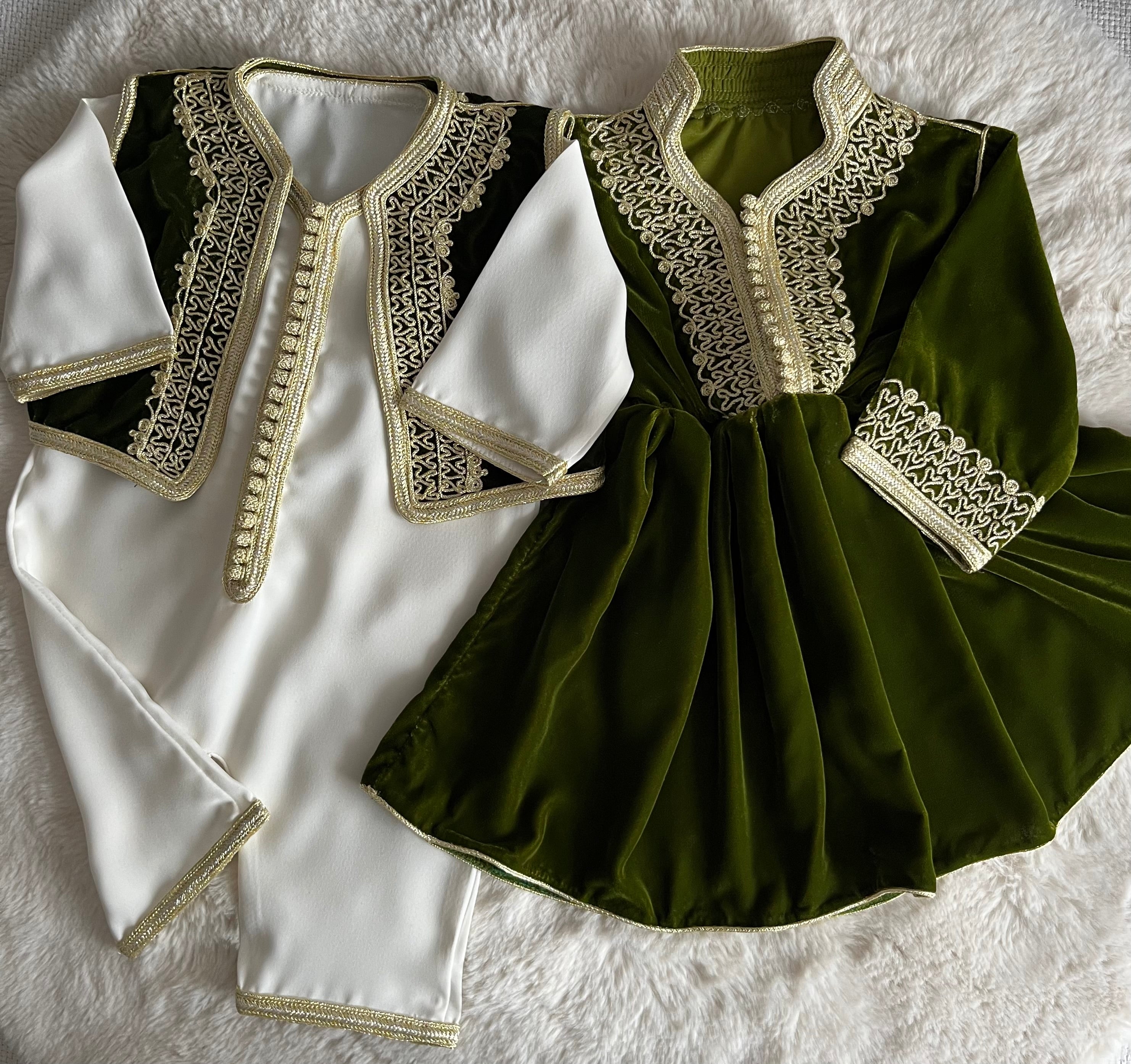 Caftan robe Zya vert