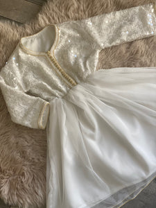 Robe caftan blanche Amira  3